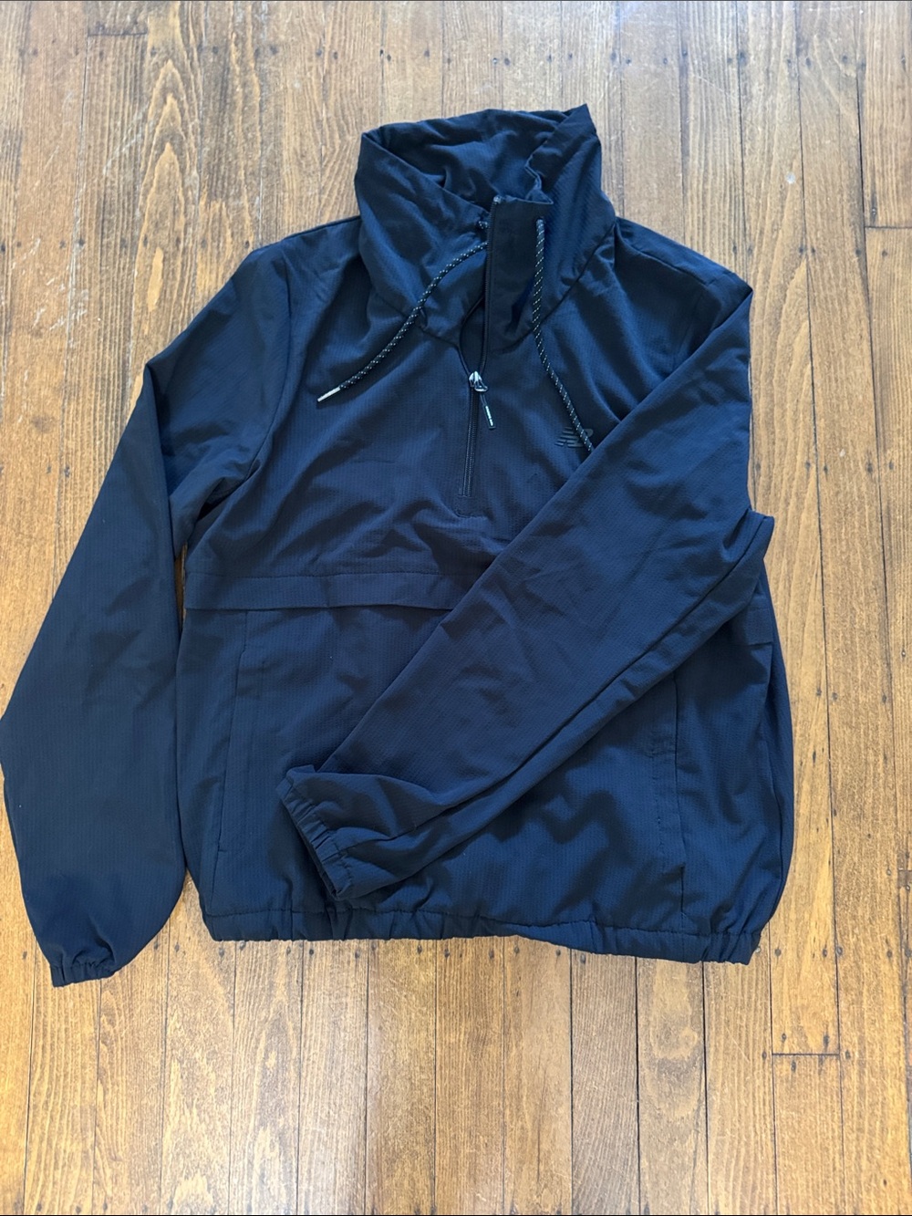 New Balance Black Half-Zip Pullover Windbreaker